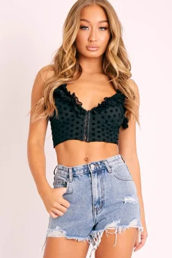 Rebellious Fashion Blue Light Wash Frayed Hem Denim Shorts - Calia