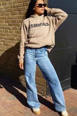 Rebellious Fashion Blue Mid Wash Wide Leg Jeans - Gemma
