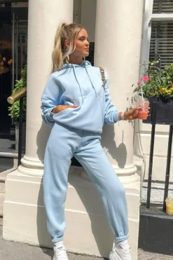 Rebellious Fashion Blue Oversized Joggers - Erica