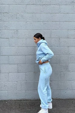 Rebellious Fashion Blue Oversized Joggers - Erica