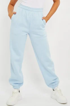 Rebellious Fashion Blue Oversized Joggers - Erica