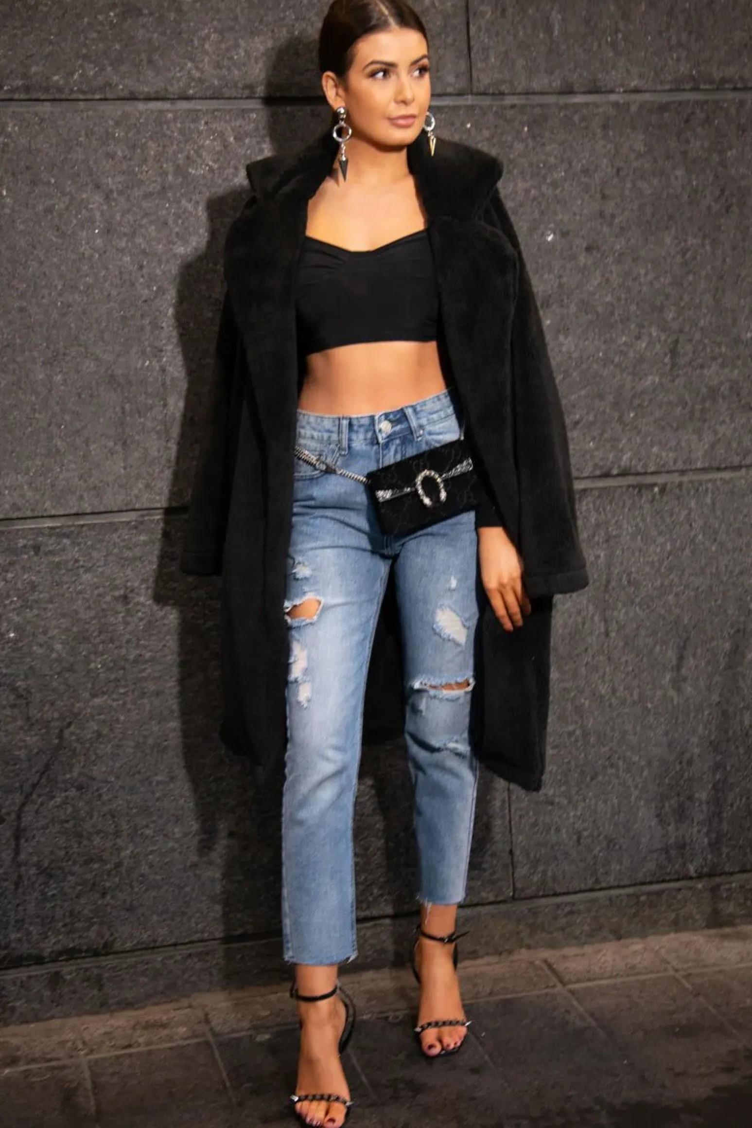 Rebellious Fashion Blue Ripped Mid Wash Mom Jeans - Rabia