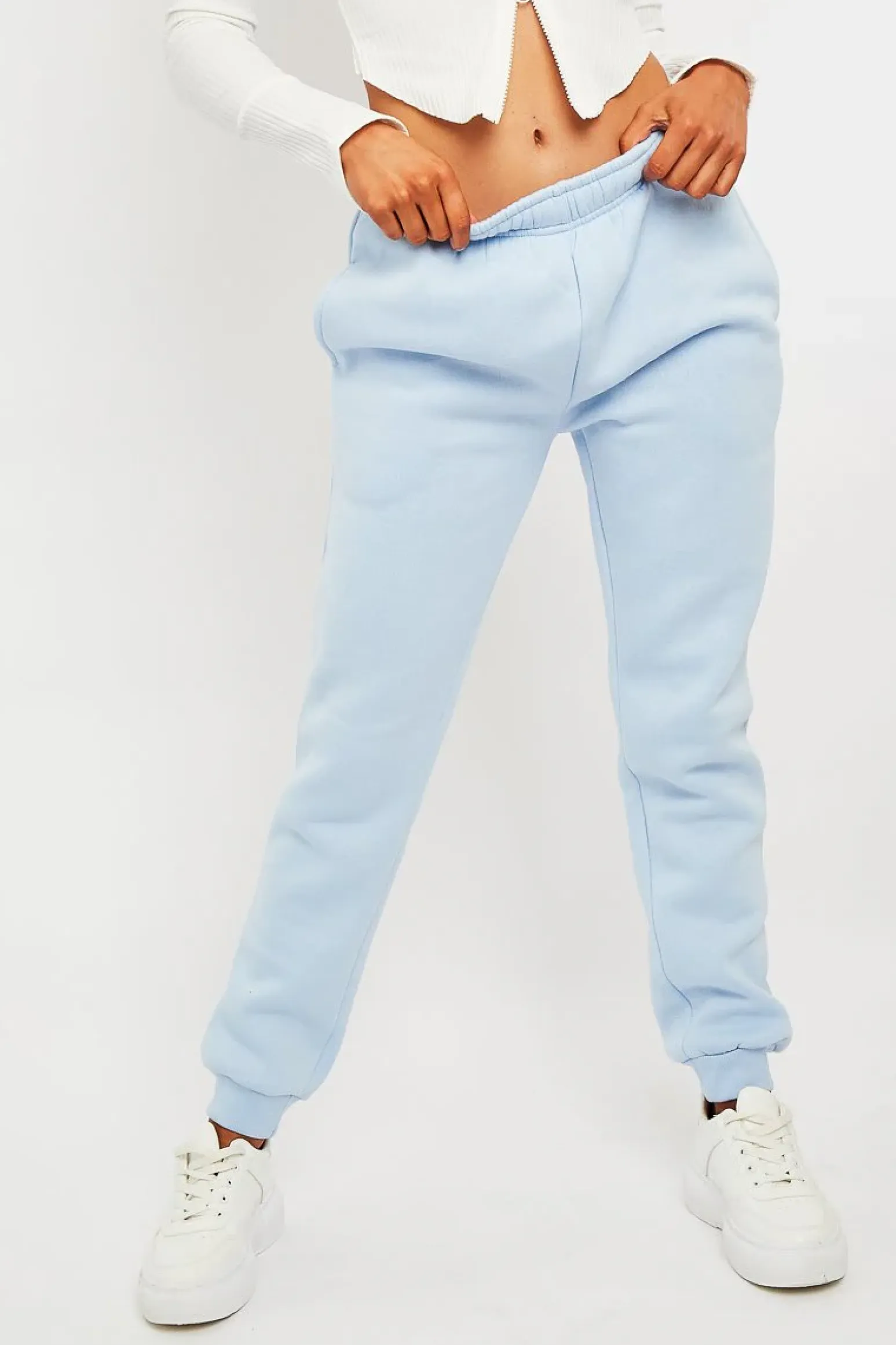 Rebellious Fashion Blue Slim Fit Joggers - Chaise