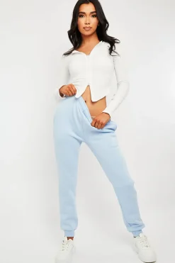 Rebellious Fashion Blue Slim Fit Joggers - Chaise