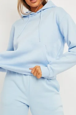 Rebellious Fashion Blue Soft Fleece Hoodie - Maia