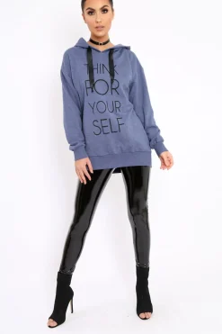 Rebellious Fashion Blue Think For Yourself Jumper - Acie