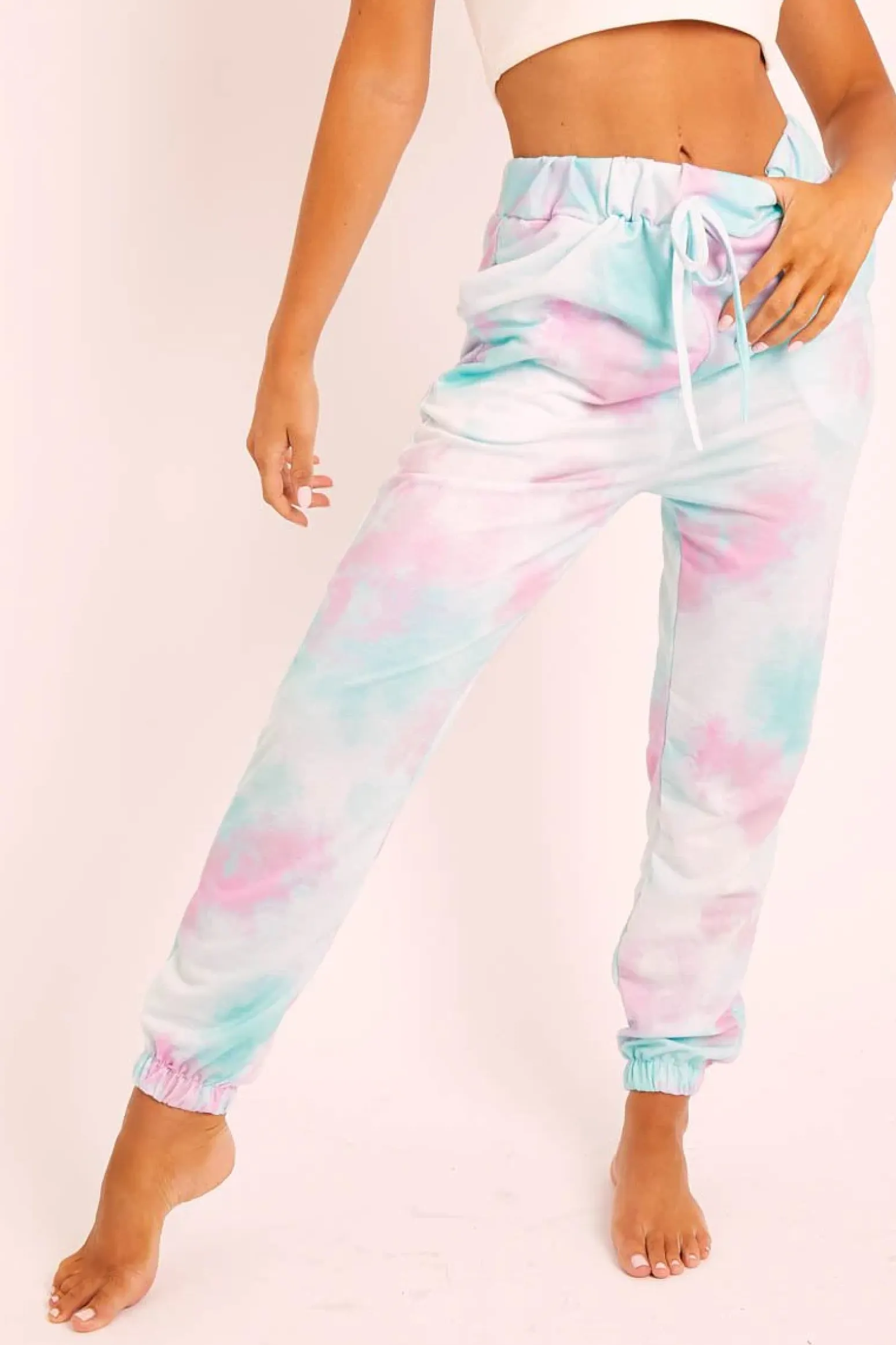 Rebellious Fashion Blue Tie Dye Joggers - Lanya
