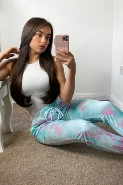 Rebellious Fashion Blue Tie Dye Joggers - Lanya
