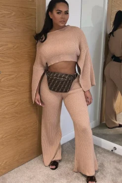Rebellious Fashion Blush Chunky Knit Loungewear Set - Harper