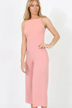Rebellious Fashion Blush Culotte Jumpsuit - Sienna