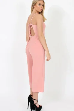 Rebellious Fashion Blush Culotte Jumpsuit - Sienna