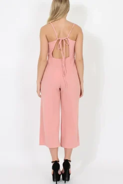 Rebellious Fashion Blush Culotte Jumpsuit - Sienna