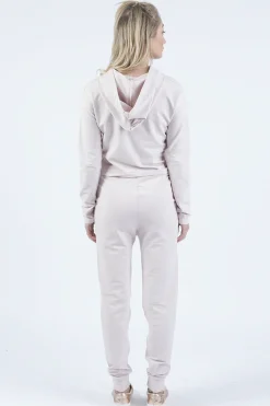 Rebellious Fashion Blush Distressed Hoodie Tracksuit - Mollie