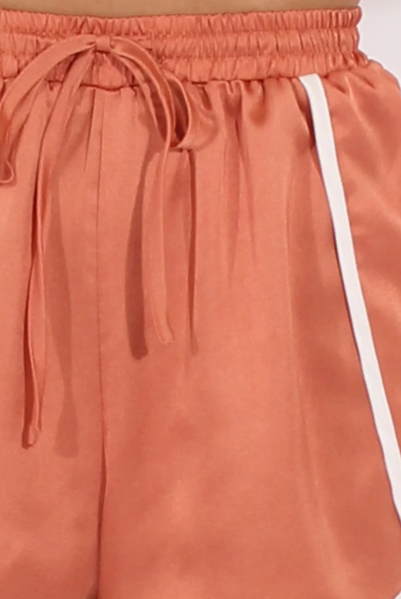 Rebellious Fashion Bronze Satin Drawstring Shorts - Elexius