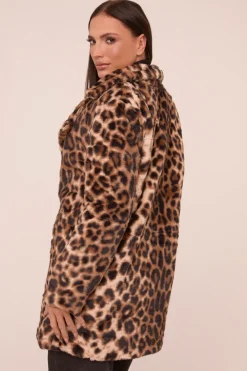 Rebellious Fashion Brown Leopard Print Faux Fur Coats - Yasmin
