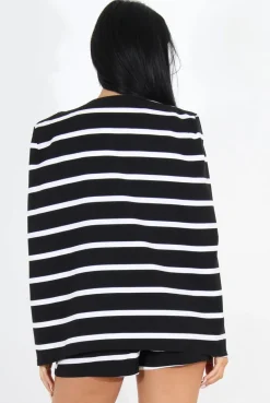 Rebellious Fashion Brylie Black & White Cape Two Piece