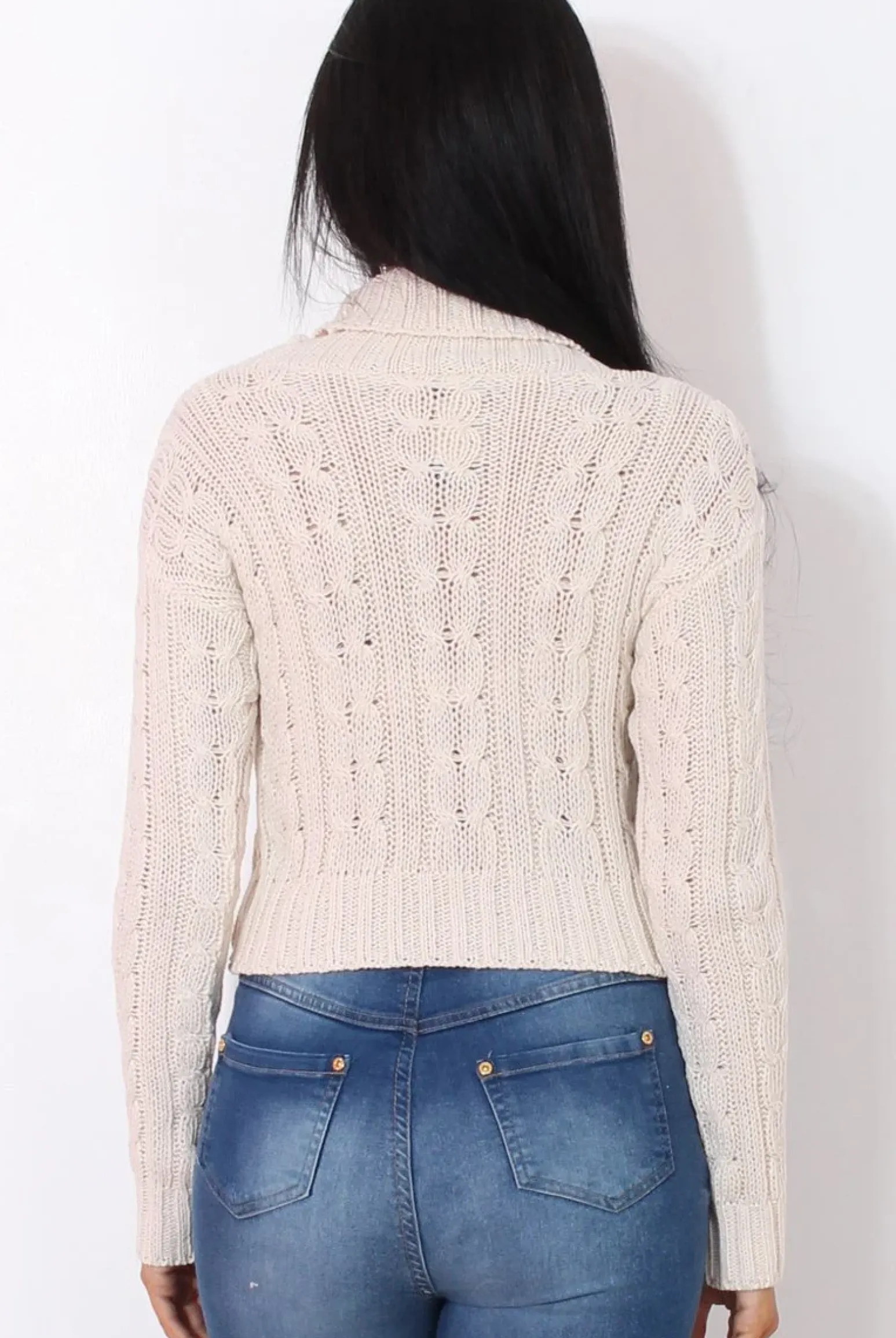 Rebellious Fashion Callie Cream Knitted Crop Jumper