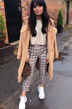 Rebellious Fashion Camel Faux Fur Teddy Coat - Reegan