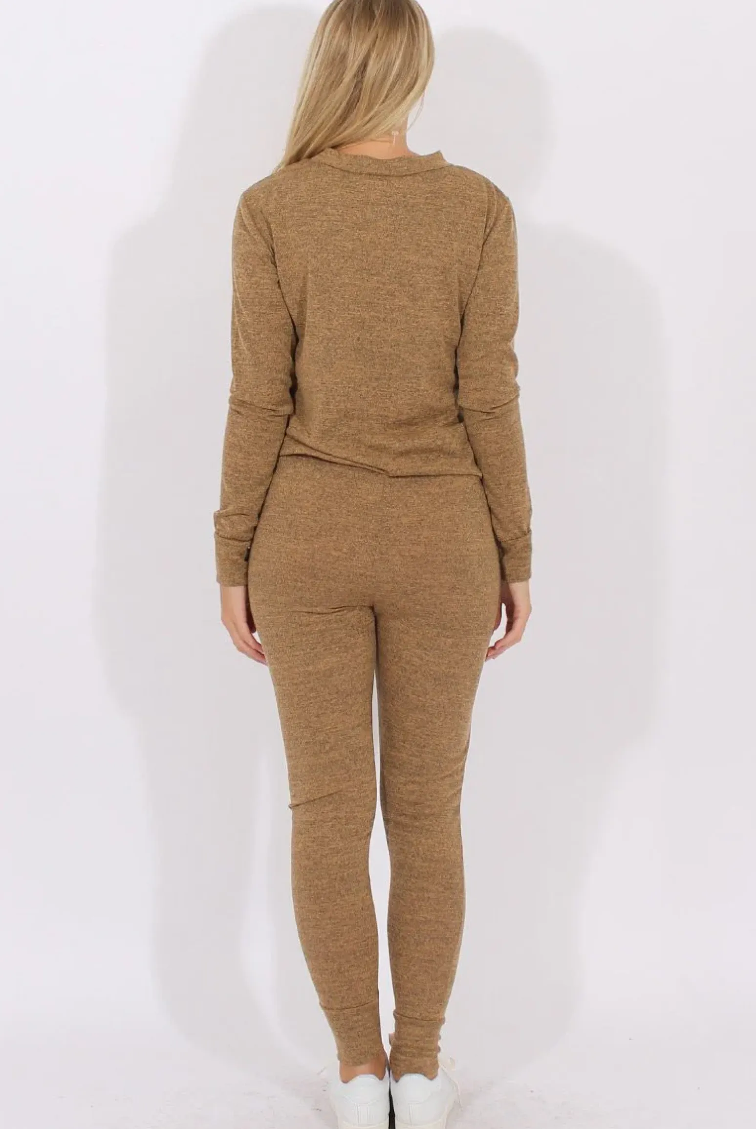 Rebellious Fashion Camel Loungewear Set - Josie
