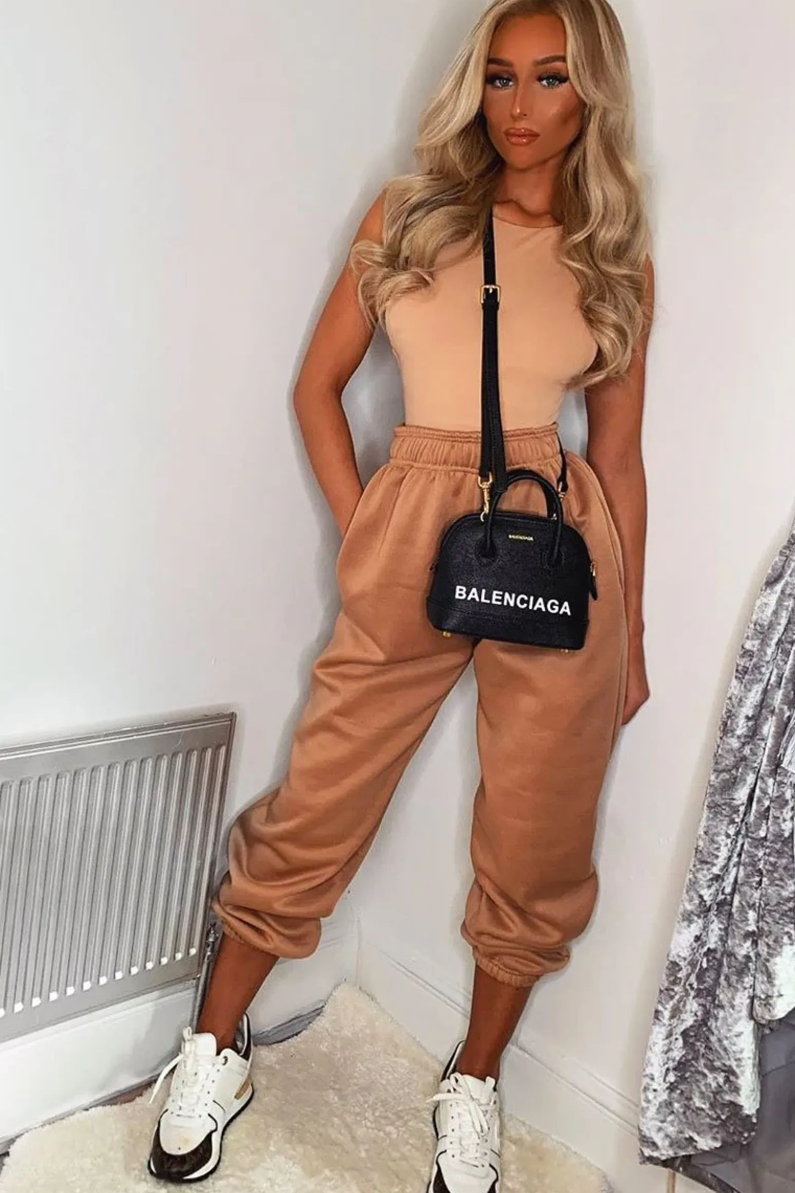 Rebellious Fashion Camel Oversized Joggers - Erica