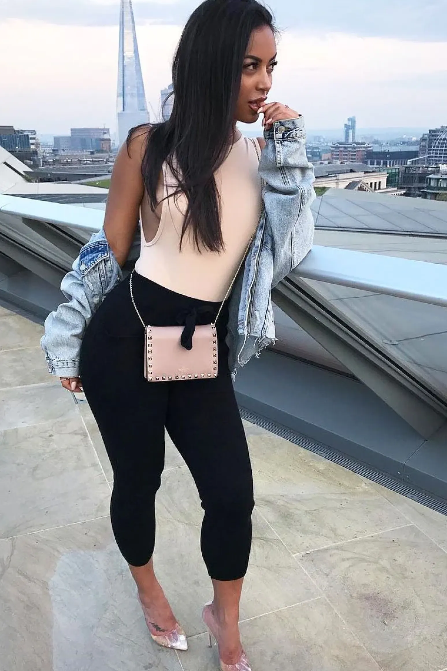 Rebellious Fashion Camel Side Boob Bodysuit - Adrionna