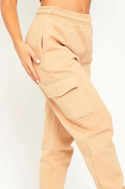Rebellious Fashion Camel Side Cargo Pocket Joggers - Chantel