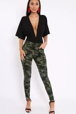 Rebellious Fashion Camo Jeans - Evalie