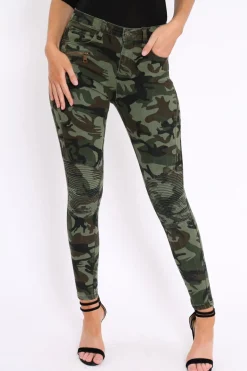 Rebellious Fashion Camo Jeans - Evalie