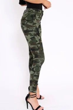 Rebellious Fashion Camo Jeans - Evalie