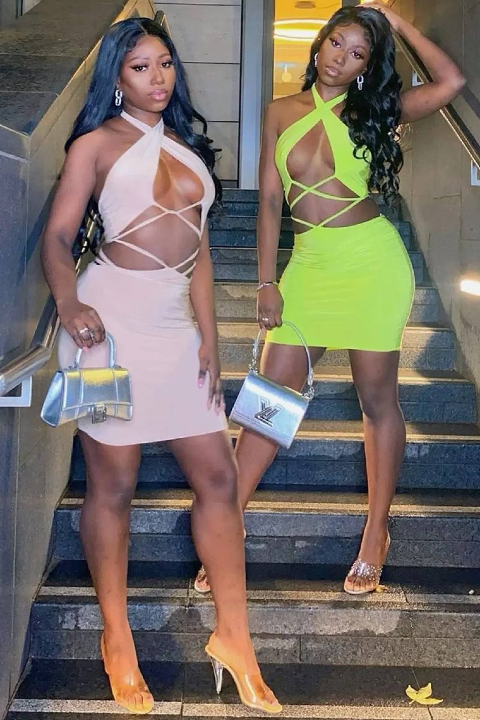 Rebellious Fashion Caramel Brown Cross Over Crop Top & Mini Skirt Set - Kenzie