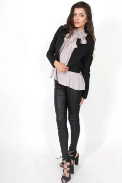Rebellious Fashion Cat Black Crop Jacket