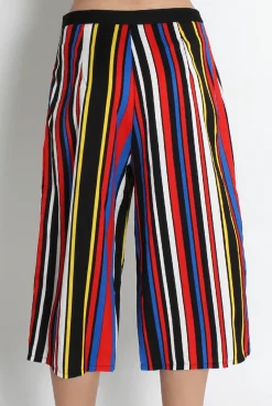 Rebellious Fashion Catherine Striped CulotteTrousers