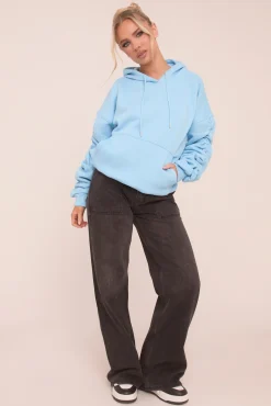 Rebellious Fashion Charcoal Pocket Detail Wide Leg Jeans - Andrea