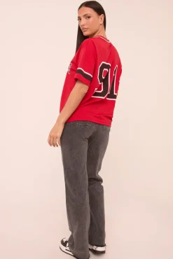 Rebellious Fashion Charcoal Stretch Mid Waist Straight Leg Frayed Hem Denim Jeans - Venus