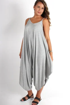 Rebellious Fashion Chloe Grey Oversized Slouch Jumpsuit