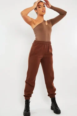Rebellious Fashion Chocolate Oversized Joggers - Erica