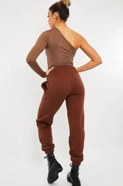 Rebellious Fashion Chocolate Oversized Joggers - Erica