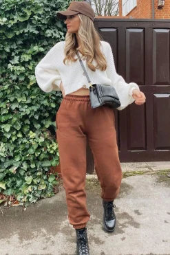 Rebellious Fashion Chocolate Oversized Joggers - Erica