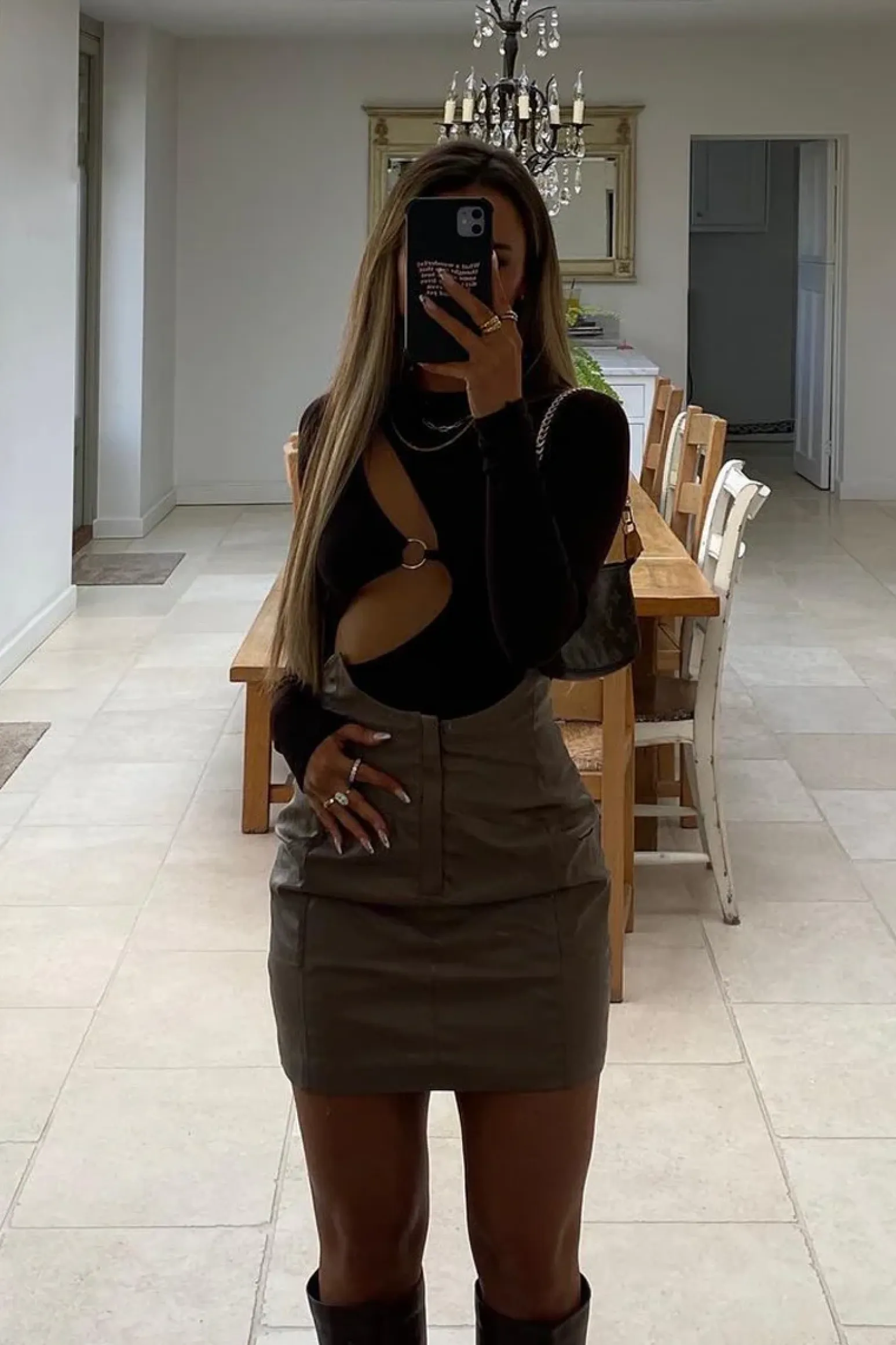 Rebellious Fashion Chocolate Ring Detail Bodysuit - Essie