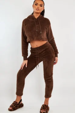 Rebellious Fashion Chocolate Soft Teddy Leggings - Evani