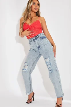 Rebellious Fashion Coral Lace Flower Bodysuit - Faylen