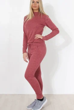 Rebellious Fashion Coral Loungewear Set-Josie