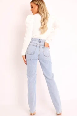 Rebellious Fashion Cream Chunky Knit Puff Sleeve Jumper - Hannahmae