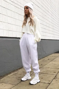 Rebellious Fashion Cream Cropped Batwing Jumper - Lizy
