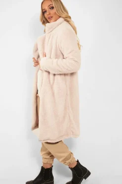 Rebellious Fashion Cream Faux Fur Teddy Coat - Reegan