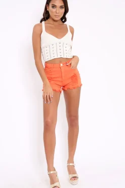 Rebellious Fashion Cream Knitted Cross Back Crop Top - Charis