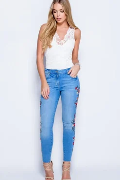 Rebellious Fashion Cream Lace Bodysuit - Aubrey