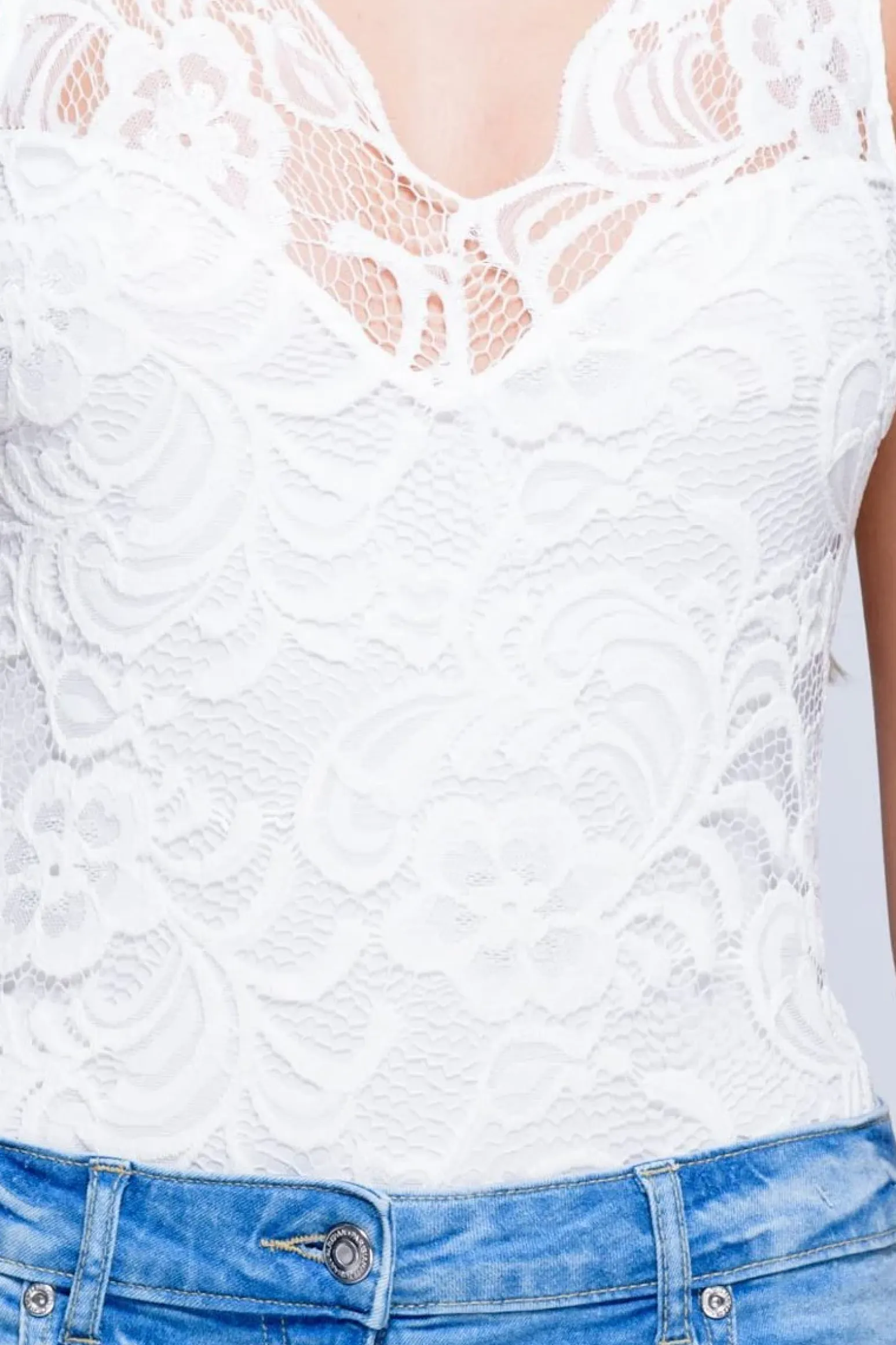 Rebellious Fashion Cream Lace Bodysuit - Aubrey