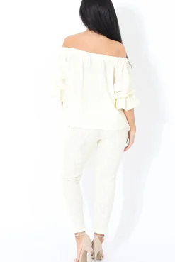 Rebellious Fashion Cream Lace Two Piece - Nicole