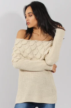 Rebellious Fashion Cream Layer Jumper- Sammie